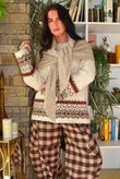 Nora Knit Shawl Mocha Marl